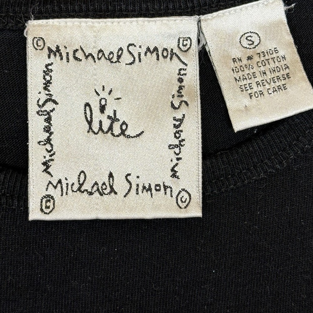 Michael Simon Lite Black Striped‎ Tank Top Beach Vacation Vintage 90's Women's S - Picture 3 of 5